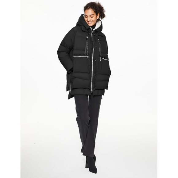 Orolay Women's Black Hooded Down Jacket With Fleece Lining Size Large 318 - Picture 16 of 16